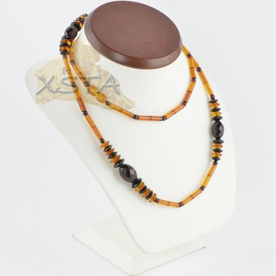 Unique design amber necklace polished mix